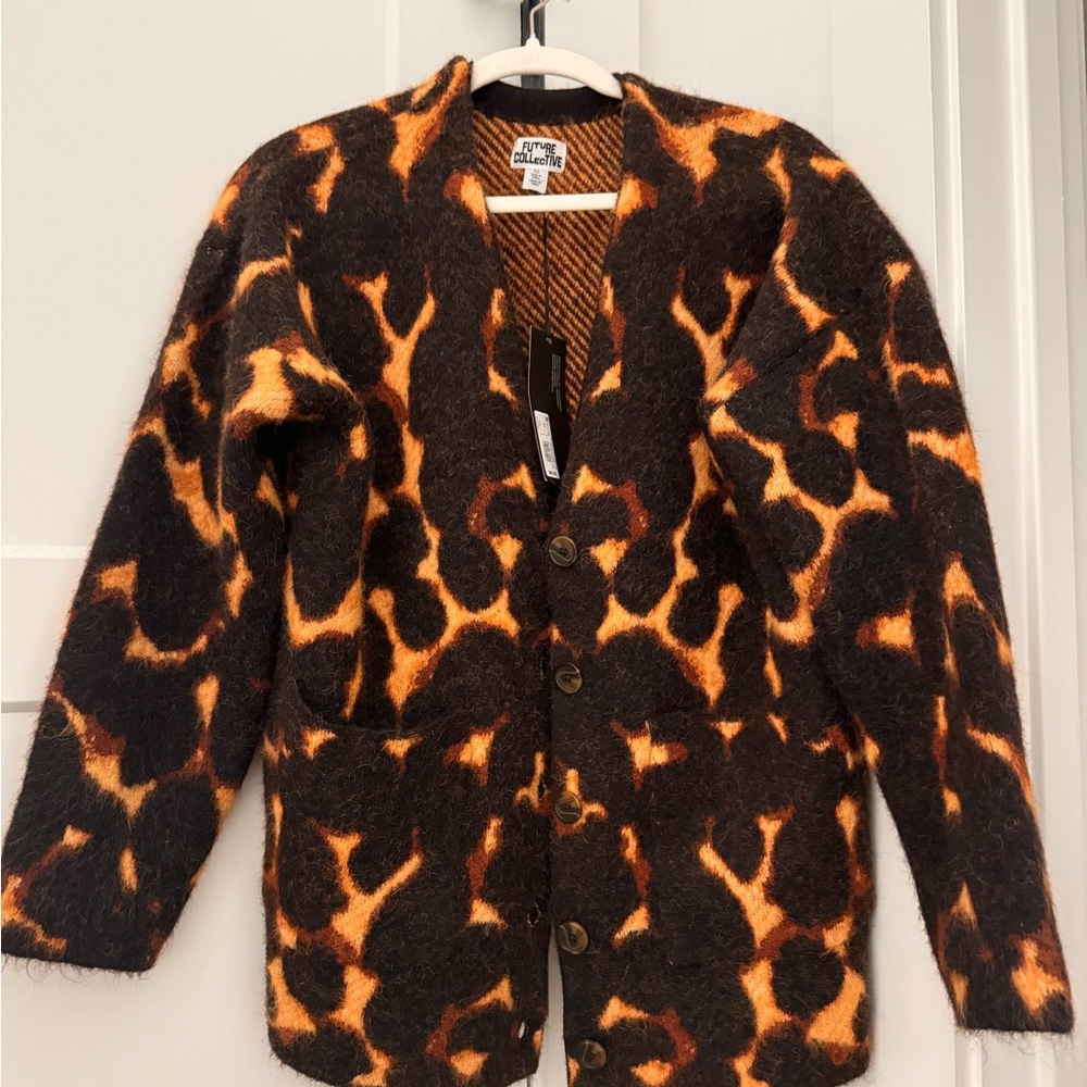 Future Collective Black Tortoise XS - Women's Relaxed Cardigan